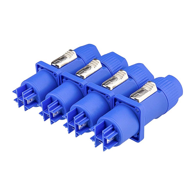 MADOWL Powercon Connectors, Compatible neutrik Nac3mpa Powercon Adapter Powercon in Connector to Powercon Panel Mount, Powercon Male Connector to Power Connectors Powercon Cable Powercon 4 Packs - Image 2
